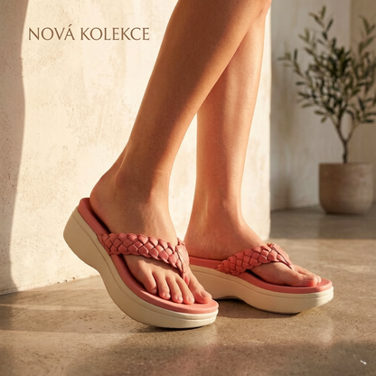 👡🌸 Dámské anatomické sandály na léto – Ortopedická podpora klenby, protiskluzová EVA podrážka – Na dobírku 💪