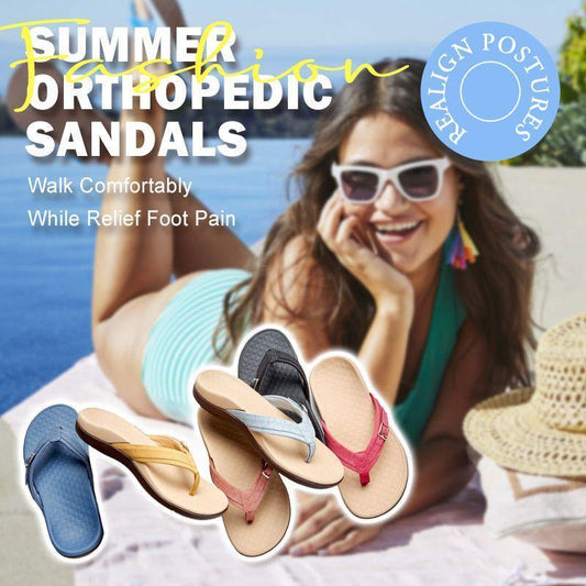 🦶 Letní ortopedické sandály – Podpora klenby, tlumení nárazů, pohodlí – Na dobírku ✨