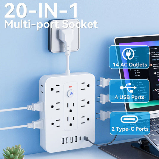 20-v-1 prodlužovací kabel s ochranou proti přetížení