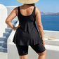 👙 Nejprodávanější dámský dvoudílný tankini set – áčkový střih, spodní díl jako šortky, vel. XL–6XL – Na dobírku 💪