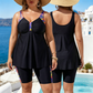 👙 Nejprodávanější dámský dvoudílný tankini set – áčkový střih, spodní díl jako šortky, vel. XL–6XL – Na dobírku 💪