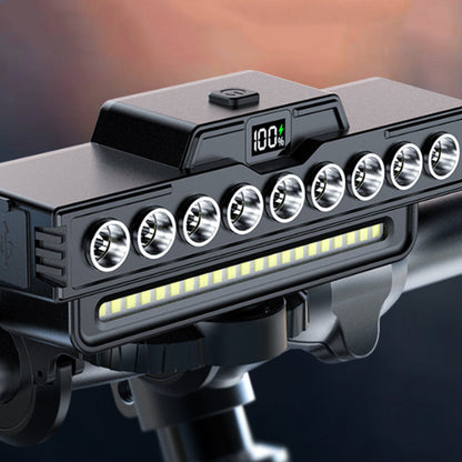 🚲 Dobíjecí cyklistické světlo s 28 LED diodami a houkačkou – USB-C, 800 mAh, 3 režimy, vodotěsné – platba na dobírku ✨