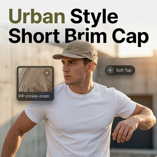 🧢 Baseballová čepice s krátkým kšiltem a měkkou horní částí – Prodyšná, nastavitelná, unisex – Platba při převzetí ✨
