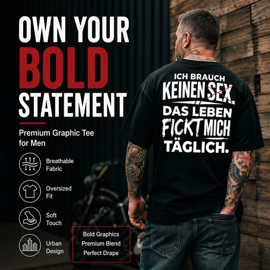 🖤 Tričko s vtipným německým nápisem – pánské volnočasové oblečení, stylový potisk, skvělý námět k rozhovoru – na dobírku 📦